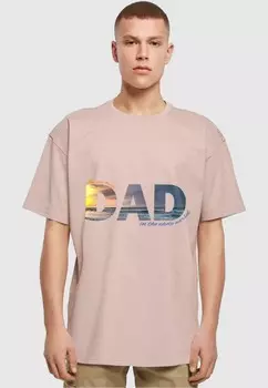 Футболка с принтом FOR THE BEST DAD HEAVY Merchcode, цвет Rose Gold-Coloured