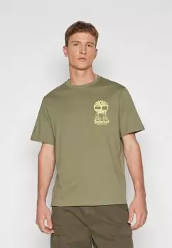 Футболка с принтом FOR THE OUTDOORS GRAPHIC TEE Timberland, оливково-зеленый