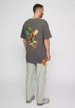 Футболка с принтом Forgotten Faces, темно-серый