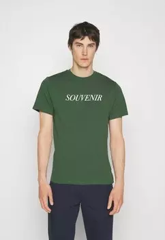 Футболка с принтом fort, темно-зеленый