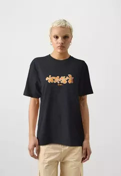 Футболка с принтом FOUR FLOWERS UNISEX Quiksilver, черный