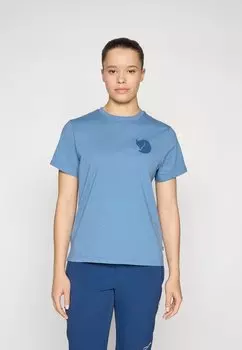 Футболка с принтом FOX BOXY LOGO TEE Fjllrven, синий