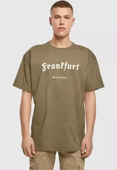 Футболка с принтом FRANKFURT HEAVY Merchcode, цвет olive