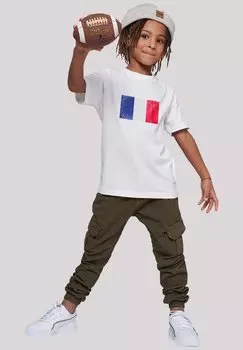 Футболка с принтом FRANKREICH FLAGGE DISTRESSED F4NT4STIC, цвет wei