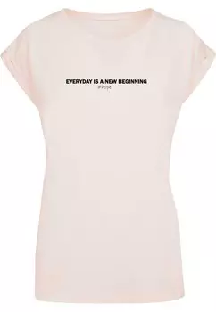 Футболка с принтом FRAUEN HOPE EXTENDED SHOULDER Merchcode, розовый