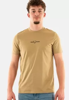 Футболка с принтом Fred Perry, бежевый