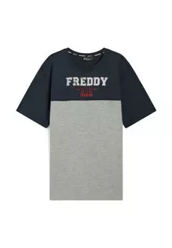 Футболка с принтом Freddy, синяя