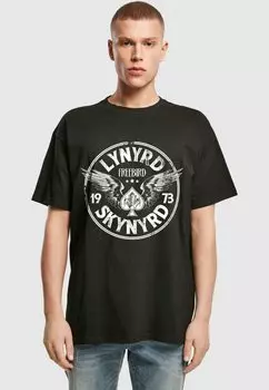 Футболка с принтом FREEBIRD PRINT HEAVY OVERSIZE TEE Merchcode, черный