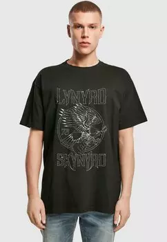 Футболка с принтом FREEBIRD ROCK BAND HEAVY OVERSIZE Merchcode, черный