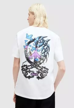 Футболка с принтом FREED SS CREW AllSaints, белый