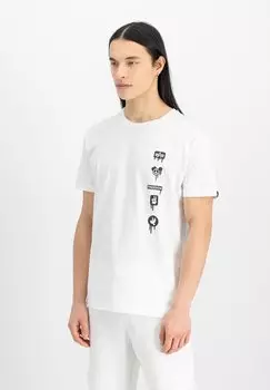 Футболка с принтом FREEDOM Alpha Industries, белый