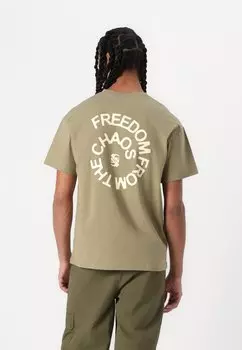 Футболка с принтом FREEDOM FROM THE CHAOS TEE UNISEX Quiksilver, хаки