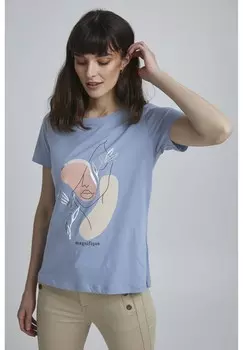 Футболка с принтом FRFEFRESH Fransa, светло-голубой