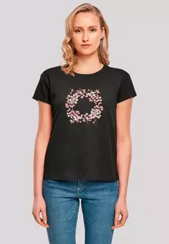 Футболка с принтом FRHLINGS BLUMENKRANZ DEKOR F4NT4STIC, черный