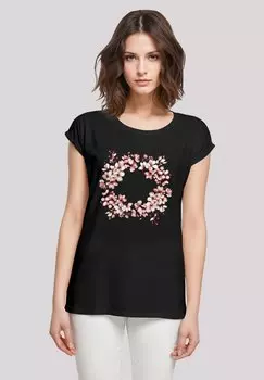 Футболка с принтом FRHLINGS BLUMENKRANZ DEKOR F4NT4STIC, черный