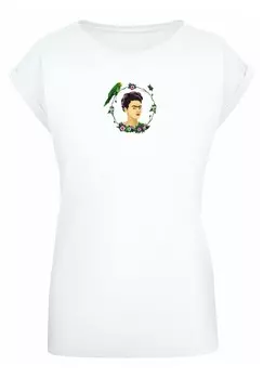 Футболка с принтом FRIDA KAHLO BOTANIC FRAME EXTENDED SHOULDER TEE Merchcode, белый