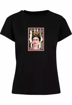 Футболка с принтом FRIDA KAHLO FRAME ONE BOX TEE Merchcode, цвет black