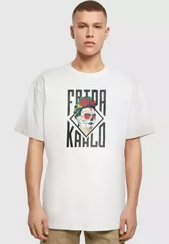 Футболка с принтом FRIDA KAHLO LETTERING HEAVY OVERSIZE TEE Merchcode, белый
