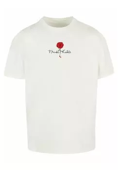 Футболка с принтом FRIDA KAHLO LOGO ROSE HEAVY OVERSIZE TEE Merchcode, цвет ready for dye
