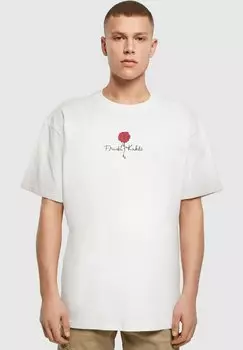 Футболка с принтом FRIDA KAHLO LOGO ROSE HEAVY OVERSIZE TEE Merchcode, цвет white