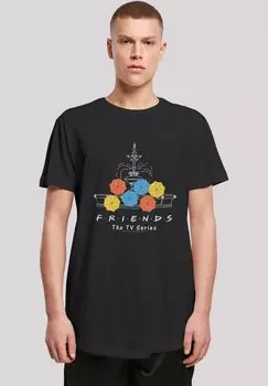 Футболка с принтом FRIENDS F4NT4STIC, черный