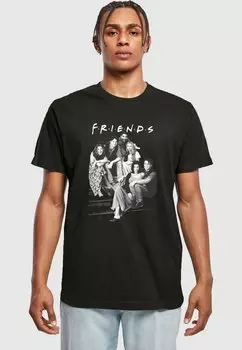 Футболка с принтом Friends Group Stairs ABSOLUTE CULT, черный
