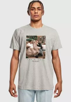 Футболка с принтом Friends-Hug And Roll ABSOLUTE CULT, цвет heather grey