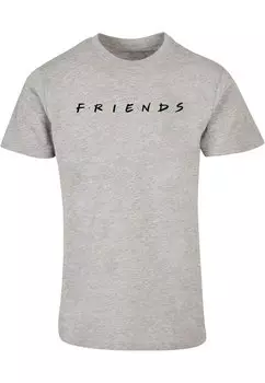 Футболка с принтом FRIENDS TEXT LOGO ABSOLUTE CULT, цвет heather grey