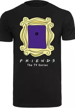 Футболка с принтом FRIENDS TV SERIE DOOR PEEPHOLE F4NT4STIC, черный