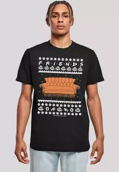 Футболка с принтом FRIENDS TV SERIE FAIR ISLE COUCH F4NT4STIC, черный