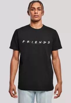 футболка с принтом Friends Tv Serie Text Logo F4NT4STIC, черный