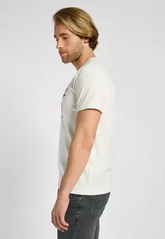 Футболка с принтом FRONTIER Lee, кремовый