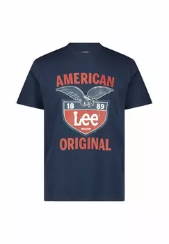 Футболка с принтом FRONTIER Lee, синий