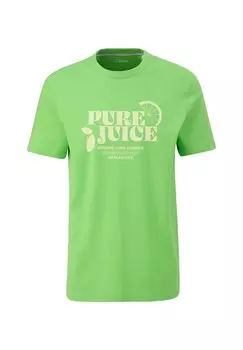 Футболка с принтом FRONTPRINT s.Oliver, темно-зеленый