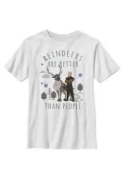 Футболка с принтом Frozen 2 Better Reindeers Disney, белый