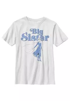 Футболка с принтом Frozen 2 Big Sister Disney, белый