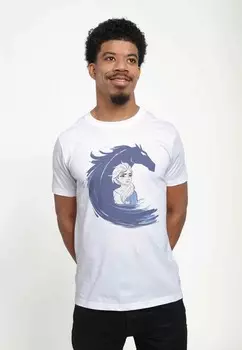 Футболка с принтом FROZEN 2 WATER SPIRIT UNISEX Henry Tiger, белый
