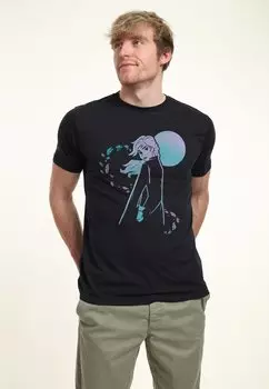 Футболка с принтом FROZEN 2 WINTER SUNSET Henry Tiger, темно-синий