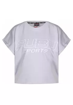 Футболка с принтом FUBU, фиолетовый