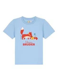 Футболка с принтом FUCHS KLEINER BRUDER watapparel, светло-голубой