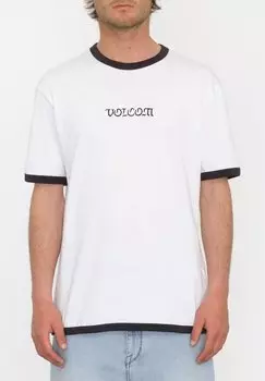 Футболка с принтом FULLRING RINGER SST Volcom, цвет white
