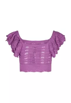 Футболка с принтом Fun&Fun, пестрая сирень