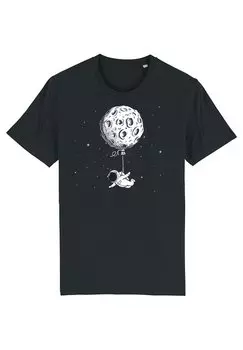 Футболка с принтом FUNNY SPACEMAN Watapparel, цвет black