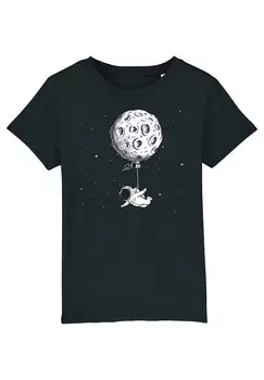 Футболка с принтом FUNNY SPACEMAN Watapparel, цвет black