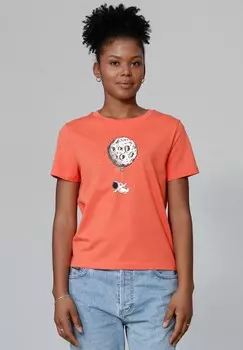 Футболка с принтом FUNNY SPACEMAN watapparel, красный