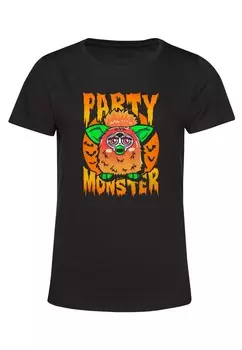Футболка с принтом FURBY PARTY MONSTER Henry Tiger, черный