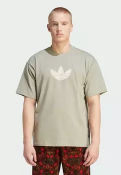 Футболка с принтом ФУТБОЛКА adidas Originals, серебряная галька