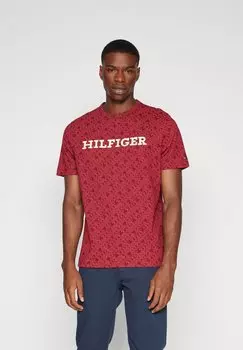 Футболка с принтом ФУТБОЛКА MONOGRAM Tommy Hilfiger, румяный/мульти