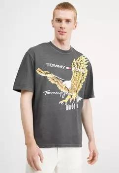 Футболка с принтом ФУТБОЛКА VINTAGE EAGLE TEE UNISEX Tommy Jeans, новый уголь