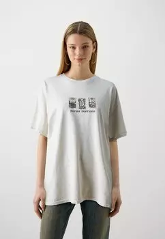 Футболка с принтом Future Fortunes Tee Unisex BDG Urban Outfitters, кремовый
